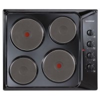 Refurbished Nordmende HE62BL 60cm Solid Plate Electric Hob Black
