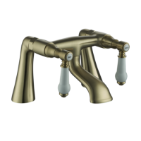 ONLY OPENED - Brushed Brass Traditional Bath Filler - Helston