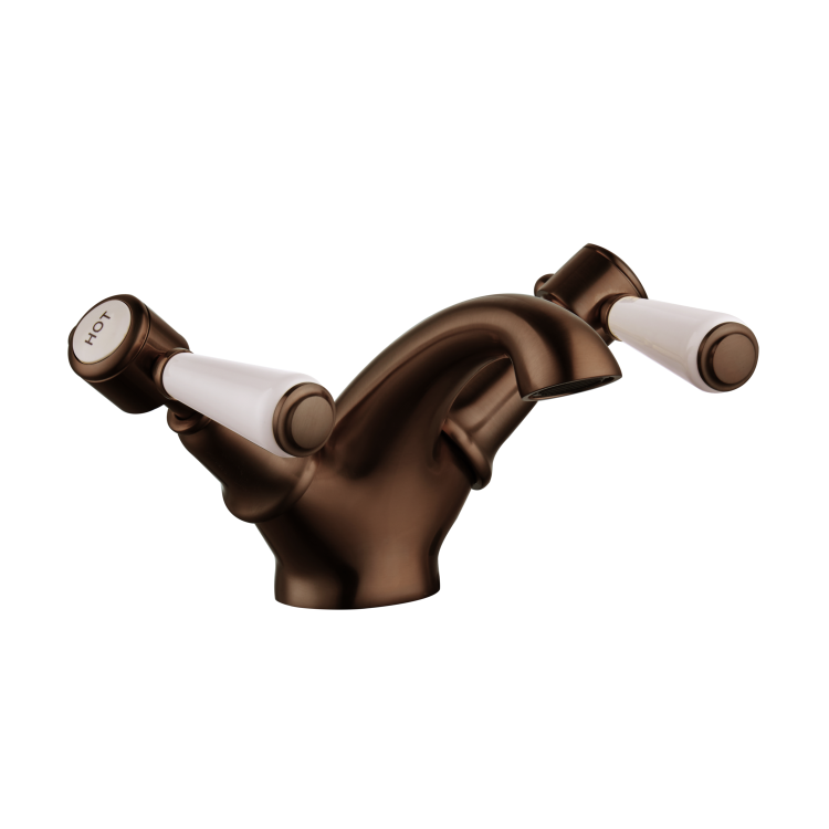 GRADE A1 - Brushed Bronze Basin Mixer Tap - Helston