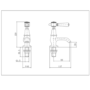 Brushed Bronze Basin Pillar Tap - Helston