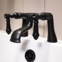 HELMBBATHF Matt Black Traditional Bath Filler - Helston