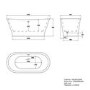 GRADE A1 - Copper Effect Freestanding Double Ended Bath 1690 x 800mm - Helmsley