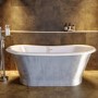 GRADE A1 - Silver Effect Freestanding Double Ended Bath 1690 x 800mm - Helmsley