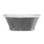 GRADE A1 - Silver Effect Freestanding Double Ended Bath 1690 x 800mm - Helmsley