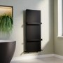 Black Vertical Panel Radiator with Towel Bars 1220 x 452mm - Hesperia
