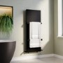 Black Vertical Panel Radiator with Towel Bars 1220 x 452mm - Hesperia