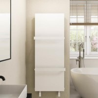 ONLY OPENED - White Vertical Panel Radiator with Towel Bars 1220 x 452mm - Hesperia