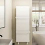 ONLY OPENED - White Vertical Panel Radiator with Towel Bars 1220 x 452mm - Hesperia