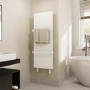 ONLY OPENED - White Vertical Panel Radiator with Towel Bars 1220 x 452mm - Hesperia