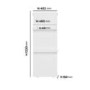 ONLY OPENED - White Vertical Panel Radiator with Towel Bars 1220 x 452mm - Hesperia