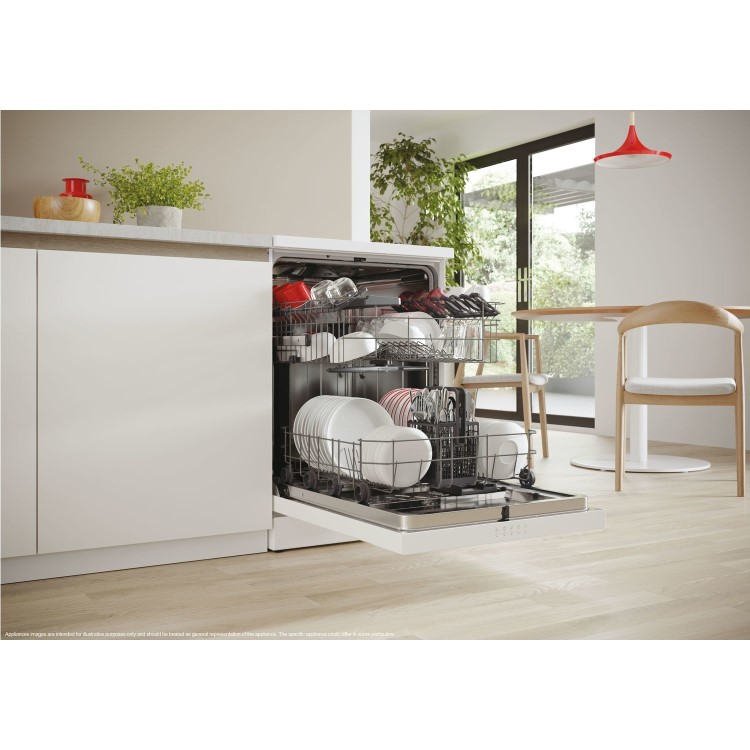 Refurbished Hoover H-Dish 300 HF3C7L0W 13 Place Freestanding Dishwasher White