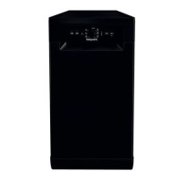 Refurbished Hotpoint HF9E1B19BUK 9 Place Freestanding Slimline Dishwasher Black