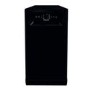 Refurbished Hotpoint HF9E1B19BUK 9 Place Freestanding Slimline Dishwasher Black
