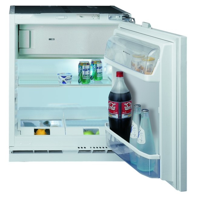 Refurbished Hotpoint HFA1 Integrated 108 Litre Under Counter Fridge with Icebox