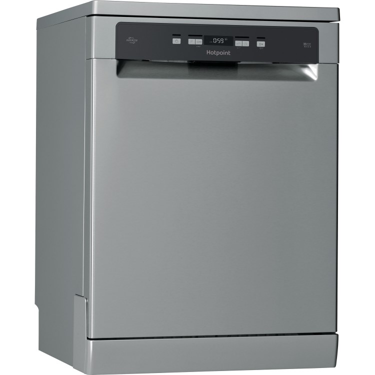 Refurbished Hotpoint HFC3C26WCXUKN 14 Place Freestanding Dishwasher Silver