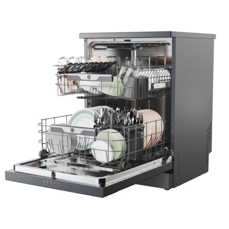 Hoover H-Dish 300 Freestanding Dishwasher - Smart Wi-Fi C Rated Graphite