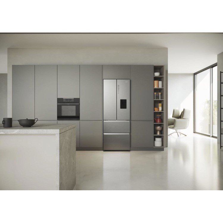 Refurbished Haier HFR5719EWMP Freestanding 444 Litre Frost Free American Fridge Freezer