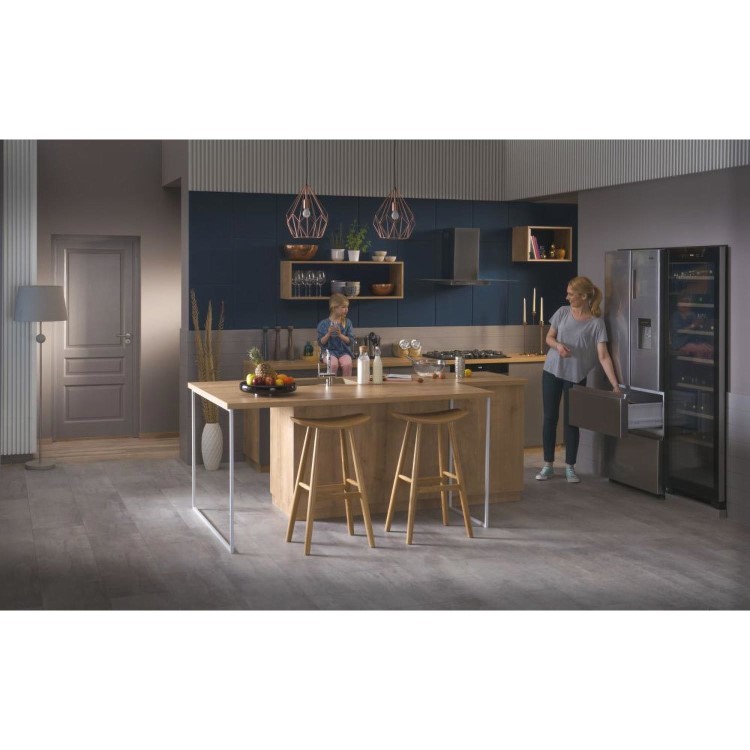 Refurbished Haier HFR5719EWMP Freestanding 444 Litre Frost Free American Fridge Freezer