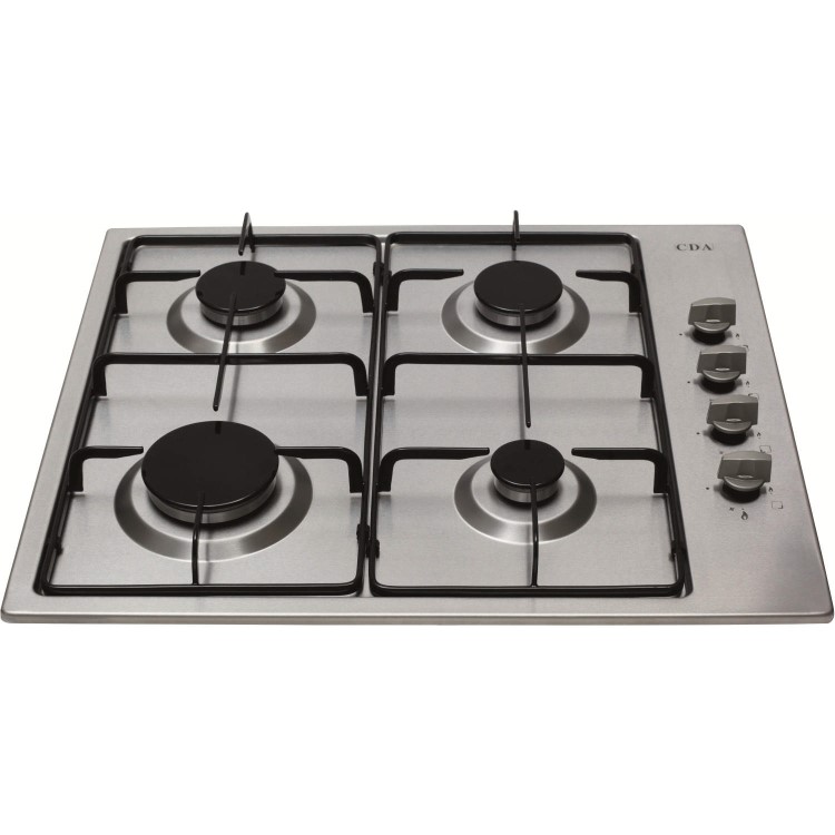 CDA HG6150SS 60cm Four Burner Gas Hob Stainless Steel