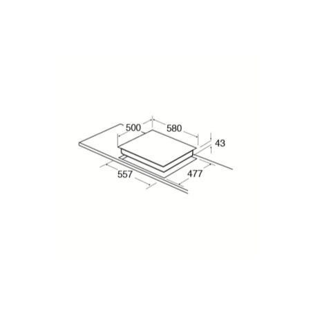 CDA HG6150SS 60cm Four Burner Gas Hob Stainless Steel