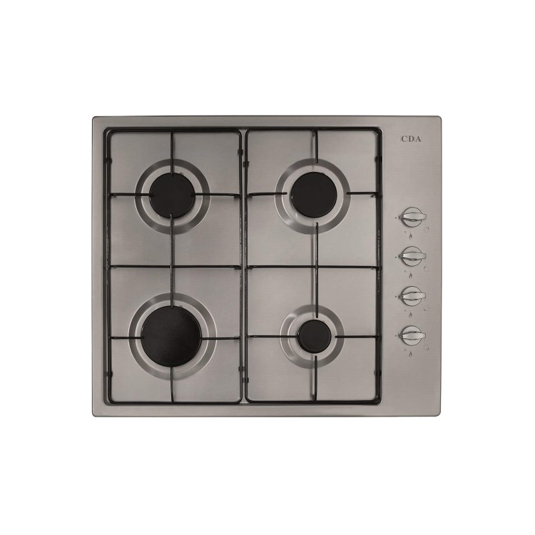 CDA HG6150SS 60cm Four Burner Gas Hob Stainless Steel