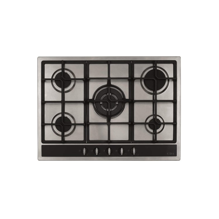 Refurbished CDA HG7350SS 70cm Five Burner Gas Hob Stainless Steel