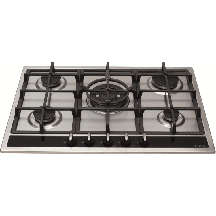 Refurbished CDA HG7350SS 70cm Five Burner Gas Hob Stainless Steel