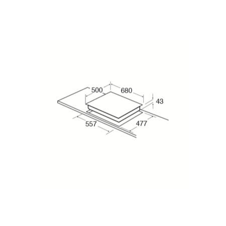 Refurbished CDA HG7350SS 70cm Five Burner Gas Hob Stainless Steel