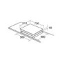 CDA 75cm 4 Burner Gas Hob with 2 Wok Burners - Stainless Steel