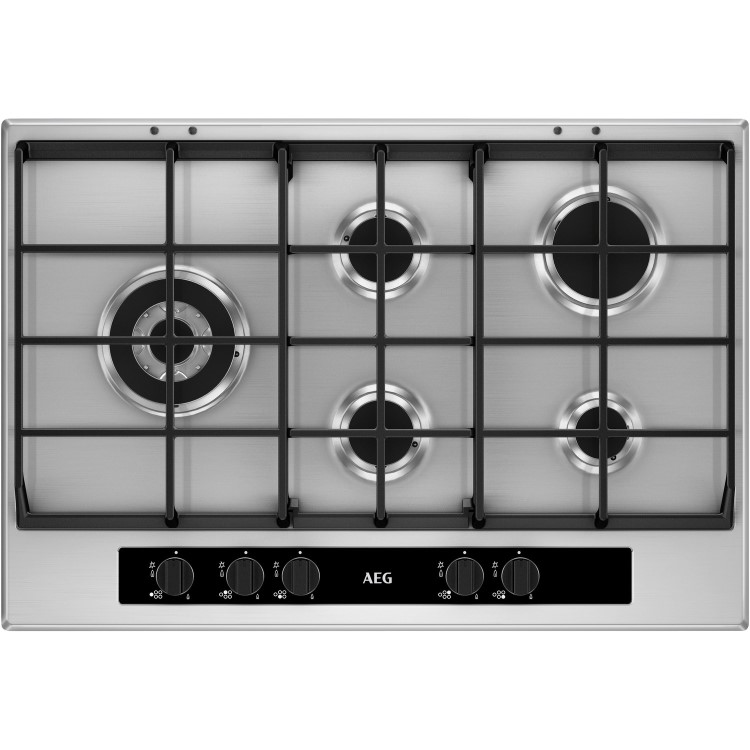 AEG HG755551SY 75cm Five Burner Gas Hob Stainless Steel