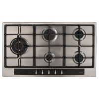 CDA 86cm 5 Burner Gas Hob with Wok Burner - Stainless Steel CDA 86cm 5 Burner Gas Hob with Wok Burner - Stainless Steel