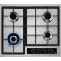 A1/HGB64420YM Refurbished AEG HGB64420YM 60cm 4 Burner Gas Hob with Wok Burner Stainless Steel