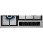 Refurbished AEG HGB64420YM 60cm 4 Burner Gas Hob with Wok Burner Stainless Steel