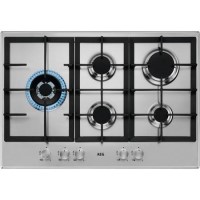 AEG 3000 Series 75cm 5 Burner Gas Hob - Stainless Steel AEG 3000 Series 75cm 5 Burner Gas Hob - Stainless Steel