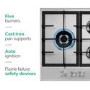 AEG 3000 Series 75cm 5 Burner Gas Hob - Stainless Steel