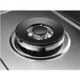 Refurbished AEG HGB95520YM 86cm 5 Burner Gas Hob With Cast Iron Pan Stands Stainless steel