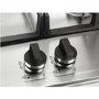 Refurbished AEG HGB95520YM 86cm 5 Burner Gas Hob With Cast Iron Pan Stands Stainless steel