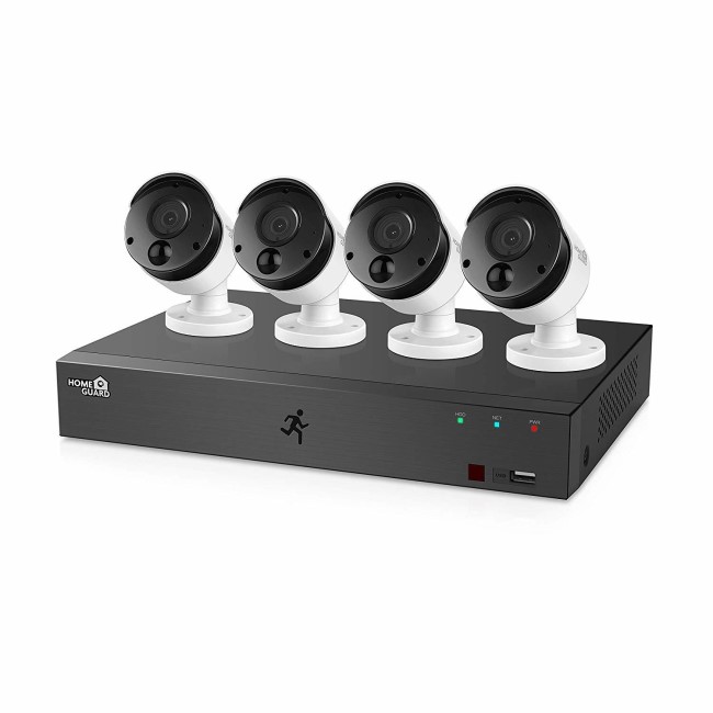 GRADE A1 - HomeGuard CCTV System - 1080p 8 Channel DVR with 4 x 1080p HD PIR Heat-sensing Day/Night CCTV Cameras & 1TB HDD