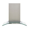 Refurbished Hoover HGM600X/1 60cm Curved Glass Chimney Cooker Hood Stainless Steel