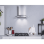 Hoover H-Hood 300 60cm Curved Glass Chimney Cooker Hood - Stainless Steel