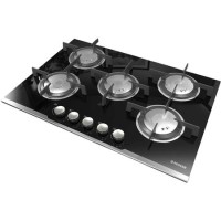 Refurbished Hoover HGV75SXVB 75cm Front Control 5 Burner Gas Hob