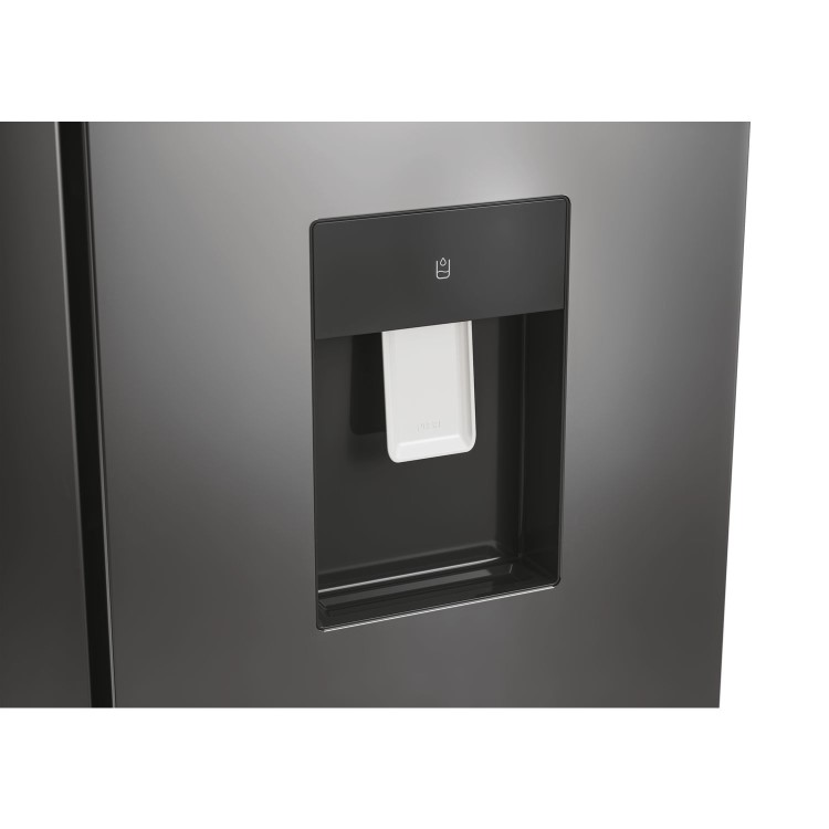 Refurbished Hoover HHCR3818EWPL Freestanding 463 Litre American Frost Free Fridge Freezer Silver