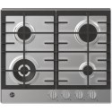 A2/HHG6BF4K3X Refurbished Hoover H-HOB 300 HHG6BF4K3X 60cm 4 Burner Gas Hob with Cast Iron Pan Stands Stainless Steel