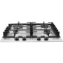 Hoover HHG6BRMX 60cm Four Burner Gas Hob With Cast Iron Pan Stands - Stainless Steel