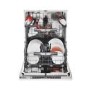 Hoover H-DISH 500 Integrated Dishwasher - Smart Wi-Fi C-Rated Black and Silver control panel