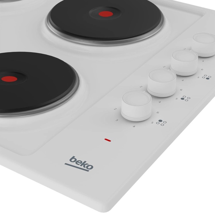 Beko 60cm 4 Zone Sealed Plate Hob - White