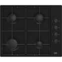 A1/HIBG64120SB Refurbished Beko HIBG64120SB 60cm 4 Burner Gas Hob Black