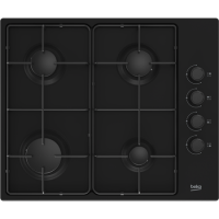 Refurbished Beko HIBG64120SB 60cm 4 Burner Gas Hob Black Refurbished Beko HIBG64120SB 60cm 4 Burner Gas Hob Black
