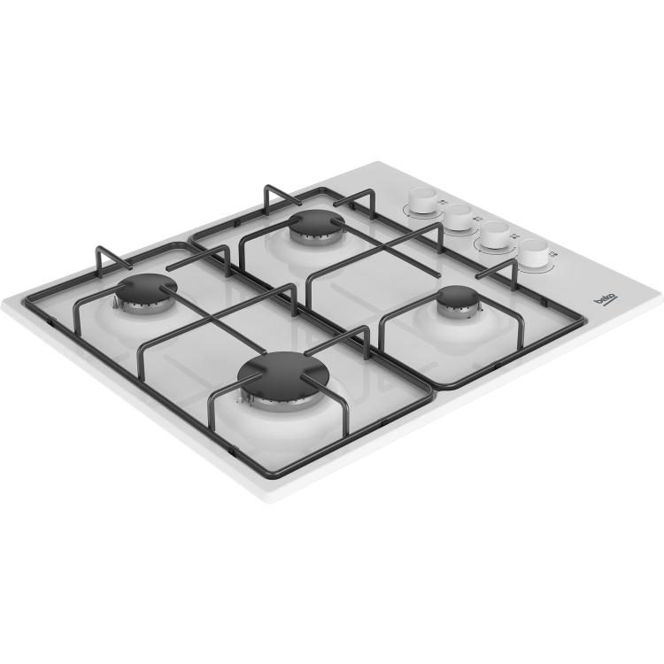 Refurbished Beko HIBG64120SW 60cm Four Burner Gas Hob - White