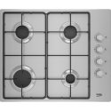 HIBG64120SX Beko 60cm 4 Burner Gas Hob - Stainless Steel